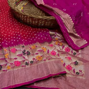Paithani Bandhej Saree - Best Fashion Boutique in Hyderabad