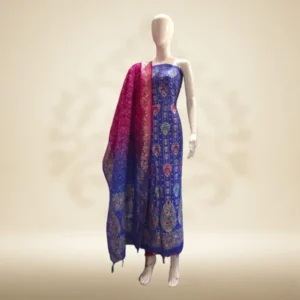 Banarasi meenakari bandhej designer heavy dress material – Famous fashion boutique in Hyderabad