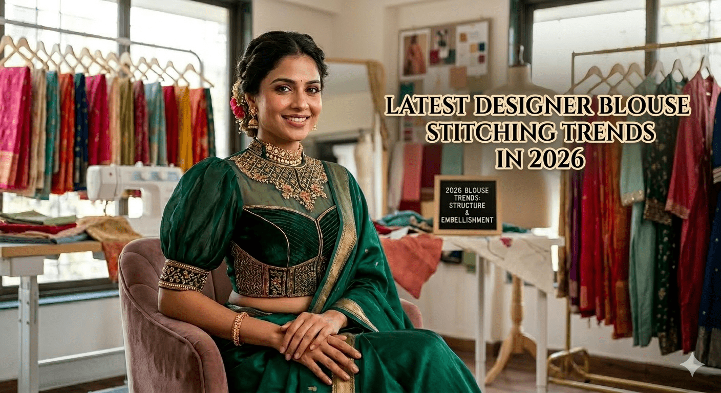 Latest designer blouse stitching trends in 2026 for sarees