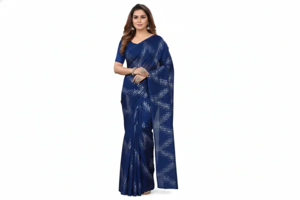 Georgette Sequin Saree – Lightweight Glamour, Timeless Shine