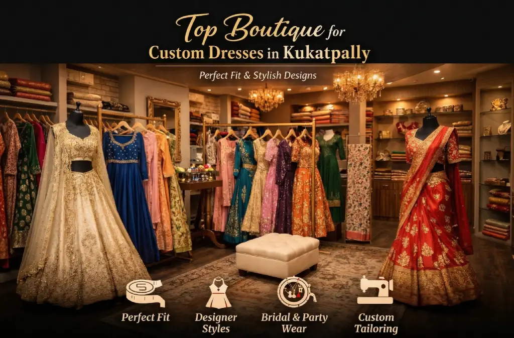 Top boutique for custom dresses in Kukatpally Hyderabad with designer stitching and stylish outfits