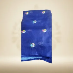 Blue linen saree – Top fashion boutique in Hyderabad